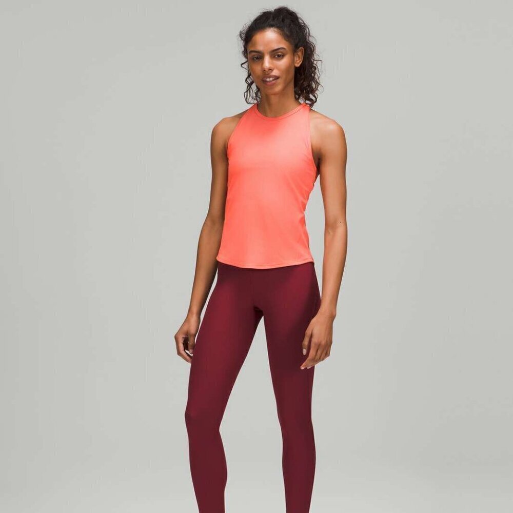 Lululemon Base Pace Ribbed Tank Top Raspberry Cream- Size 6 (2022) - Picture 2 of 11